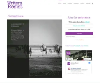 Writersresist.com(Writing is an act of resistance) Screenshot