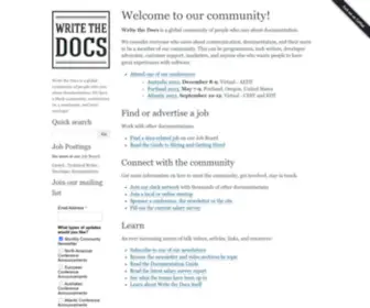 Writethedocs.org(Write the Docs) Screenshot