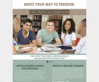 Writeyourwaytofreedom.com(Smart Ways Of Writing Strong Academic Essays) Screenshot