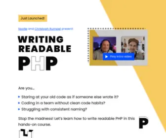 Writing-Readable-PHP.com(Writing Readable PHP) Screenshot