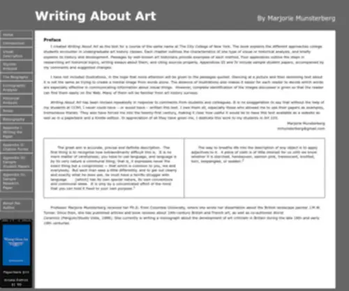 Writingaboutart.org(Writing About Art) Screenshot