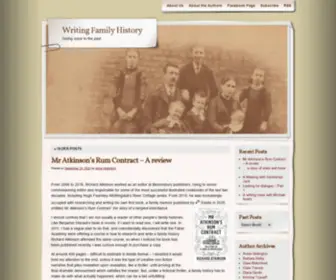 Writingfamilyhistory.com(Writing Family History) Screenshot