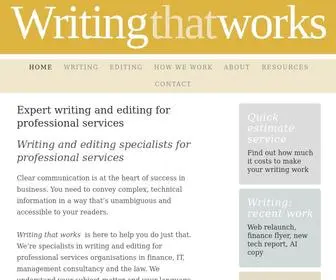 Writingthatworks.co.uk(Writing that works) Screenshot