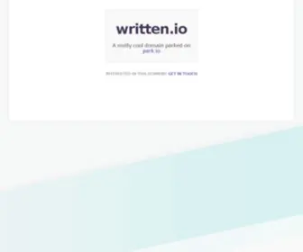 Written.io(A really cool domain parked on) Screenshot