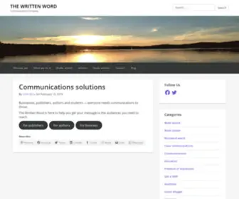 Writtenword.ca(Communications Company) Screenshot