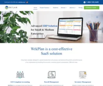 WRKplan.in(Cloud based ERP solution provider) Screenshot