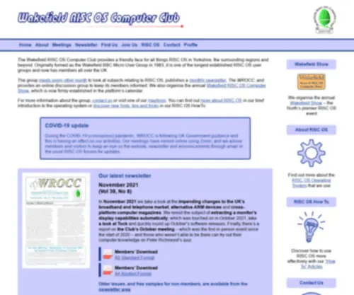 Wrocc.org.uk(The Wakefield RISC OS Computer Club) Screenshot