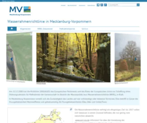 WRRL-MV.de(Wasserrahmenrichtlinie in Mecklenburg) Screenshot