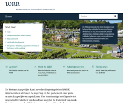 WRR.nl(Wetenschappelijke Raad voor het Regeringsbeleid) Screenshot