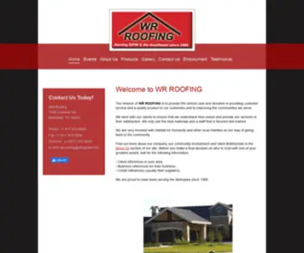 Wrroofing.com(WR Roofing) Screenshot