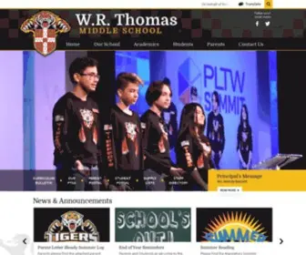 WRthomasmiddle.net(Thomas Middle School) Screenshot