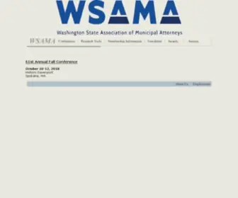 Wsama.org(Washington State Association of Municipal Attorneys) Screenshot