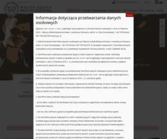 WSB.net.pl(Wyższa Szkoła Bezpieczeństwa. Studia dzienne i zaoczne) Screenshot