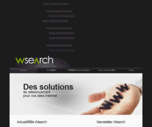 Wsearch.fr(Conseils en référencement naturel et liens sponsorisés) Screenshot