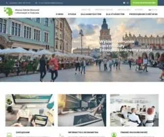 Wsei.edu.pl(Wyższa Szkoła Ekonomii i Informatyki Kraków) Screenshot