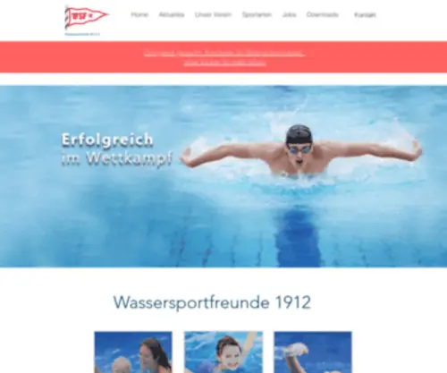 WSF1912.de(Wassersportfreunde Mülheim 1912 e.V) Screenshot