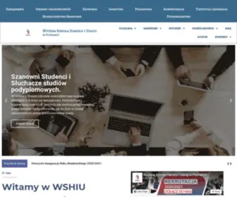 Wshiu.pl(Wyższa Szkoła Handlu i Usług w Poznaniu) Screenshot