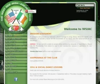 Wsia-Club.org(West Side Irish American Club) Screenshot