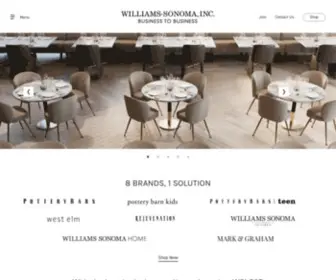 Wsitradeandcontract.com(Williams-Sonoma, Inc B2B Program) Screenshot