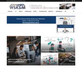 WSksim.edu.pl(Wyższa Szkoła Kultury Społecznej i Medialnej) Screenshot