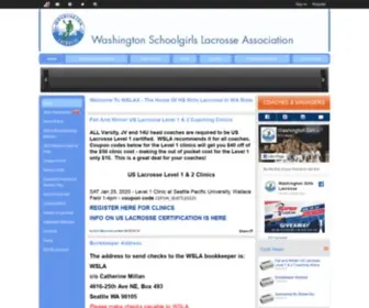 Wslax.org(Washington Schoolgirls Lacrosse Association) Screenshot