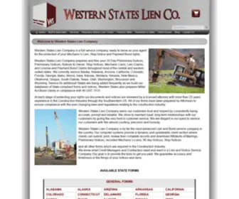 Wslien.com(Western States Lien Company) Screenshot