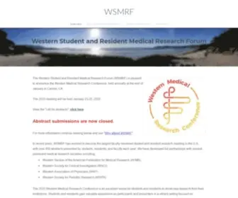 WSMRF.net(Medical research conference designed for medical student and resident research) Screenshot