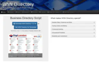 WSndirectory.com(WSN Directory a powerful and flexible business directory) Screenshot