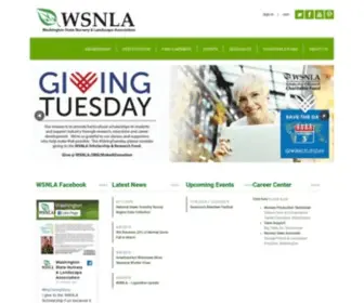WSnla.org(Washington State Nursery & Landscape Association is a non profit organization dedicated to the success of its members through serving) Screenshot