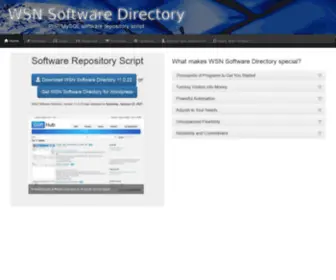 WSnsoftwaredirectory.com(WSN Software Directory a software repository) Screenshot