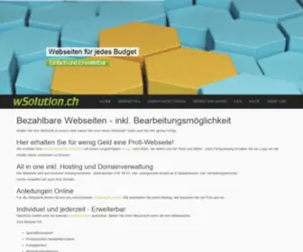 Wsolution.ch(Webseiten Design Joomla Hilfe) Screenshot