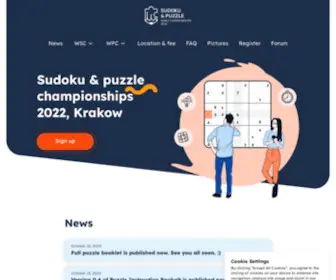 WSPC2022.com(World Sudoku & Puzzle Championships 2022) Screenshot