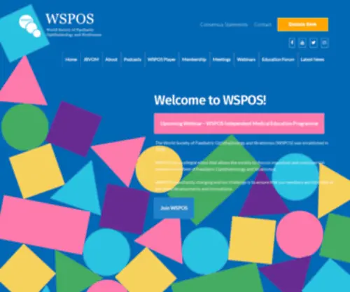 Wspos.org(World society of paediatric ophthalmology and strabismus) Screenshot