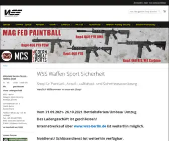 WSS-Berlin.de(Shop für Paintball) Screenshot