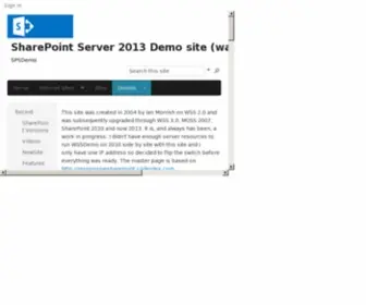 WSsdemo.com(SharePoint Demo) Screenshot