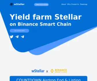 Wstellar.net(Yield farm Stellar on Binance Smart Chain) Screenshot