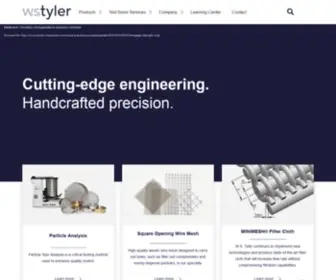 WSTyler.com(Leading Manufacturer of Woven Wire Mesh Materials) Screenshot