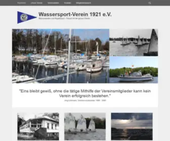 WSV1921.de(Regattasport und Wasserwandern) Screenshot