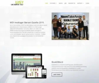 WSY.dk(WSY tilbyder digitale værktøjer til restauranter) Screenshot