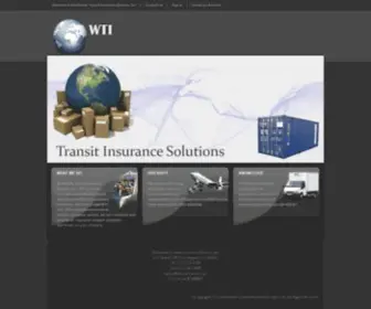 WT-Insurance.com(Innovative and Cost Effective Transit Insurance) Screenshot