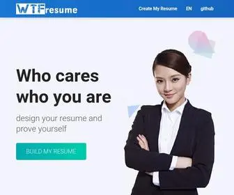 WTfresume.com(Free resmue builder) Screenshot