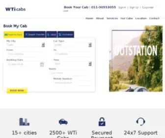 Wticabs.com(Car Rental Service Provider in Delhi) Screenshot