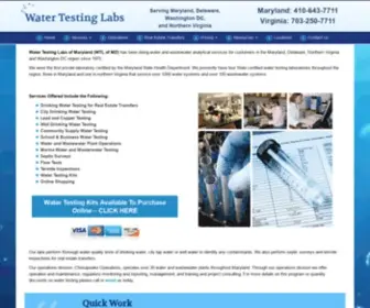 WTLMD.com(Water Testing Labs of Maryland Inc) Screenshot