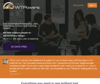 Wtpowers.com(Leads) Screenshot
