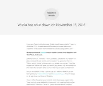 Wuala.com(Wuala cloud storage was shut down) Screenshot