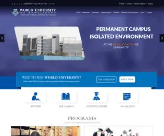 Wub.edu(World University of Bangladesh) Screenshot