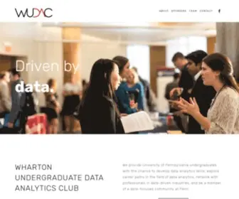 Wudac.com(Wharton Undergraduate Data Analytics Club) Screenshot