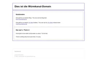 Wuermkanal.de(Wuermkanal) Screenshot