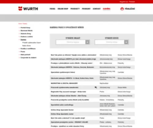 Wuerth.jobs.cz(Kariéra) Screenshot