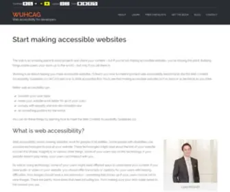 Wuhcag.com(Web accessibility for developers) Screenshot